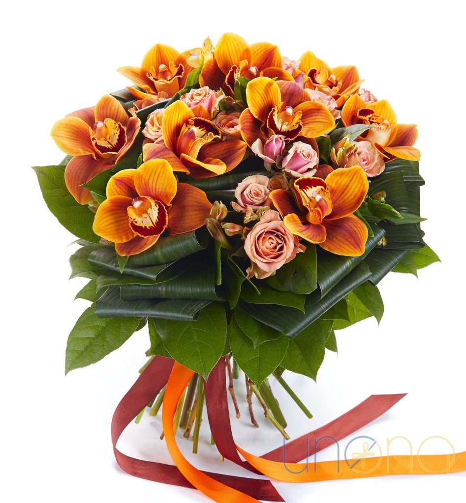 Fabulous Orchids & Roses Bouquet delivery Ukraine
