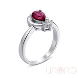Fancy Silver Ring With Ruby Stone By Price