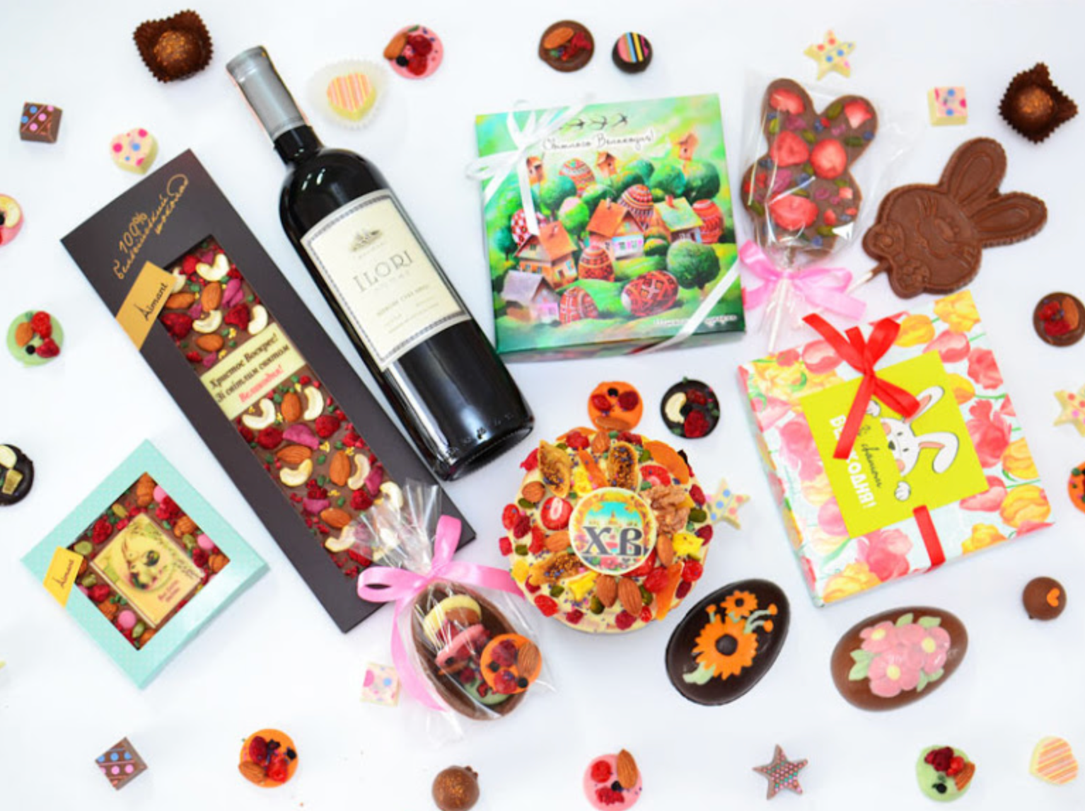festive Easter gift basket Ukraine with premium treats