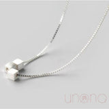 Fashion Silver Necklace with Cube Charms | Ukraine Gift Delivery.