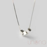Fashion Silver Necklace with Cube Charms | Ukraine Gift Delivery.