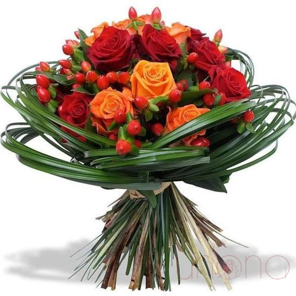 Fiery-Red Emotions Bouquet | Ukraine Gift Delivery.