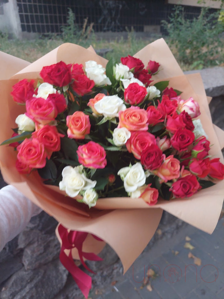 Flame Spray Roses Bouquet By Holidays