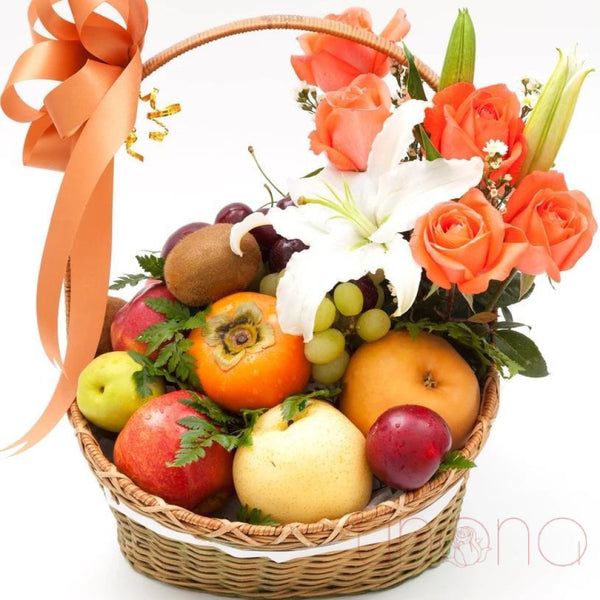 Flowers and Fruits Gift Basket | Ukraine Gift Delivery.