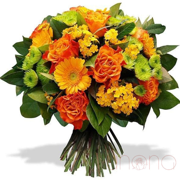Golden Blooms Bouquet | Ukraine Gift Delivery.