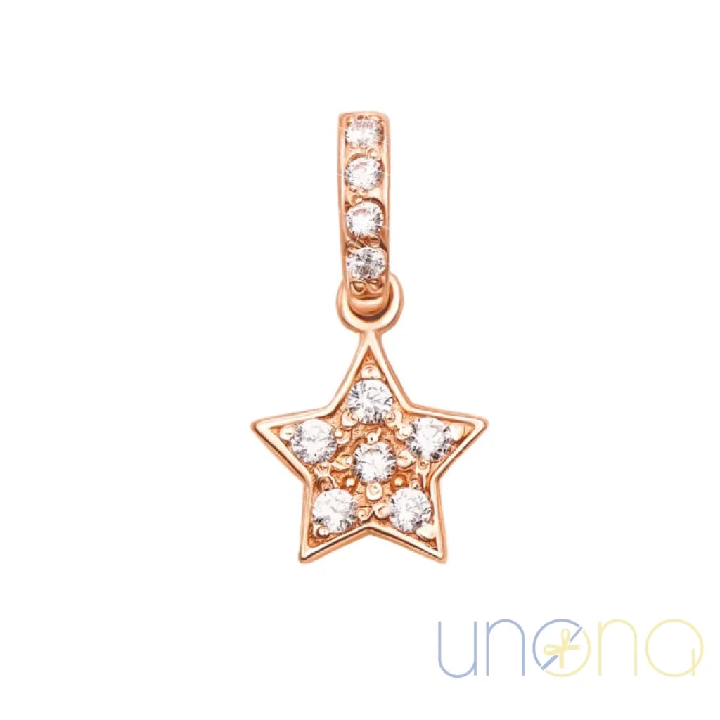 Golden Star Pendant With Phianite Jewelry