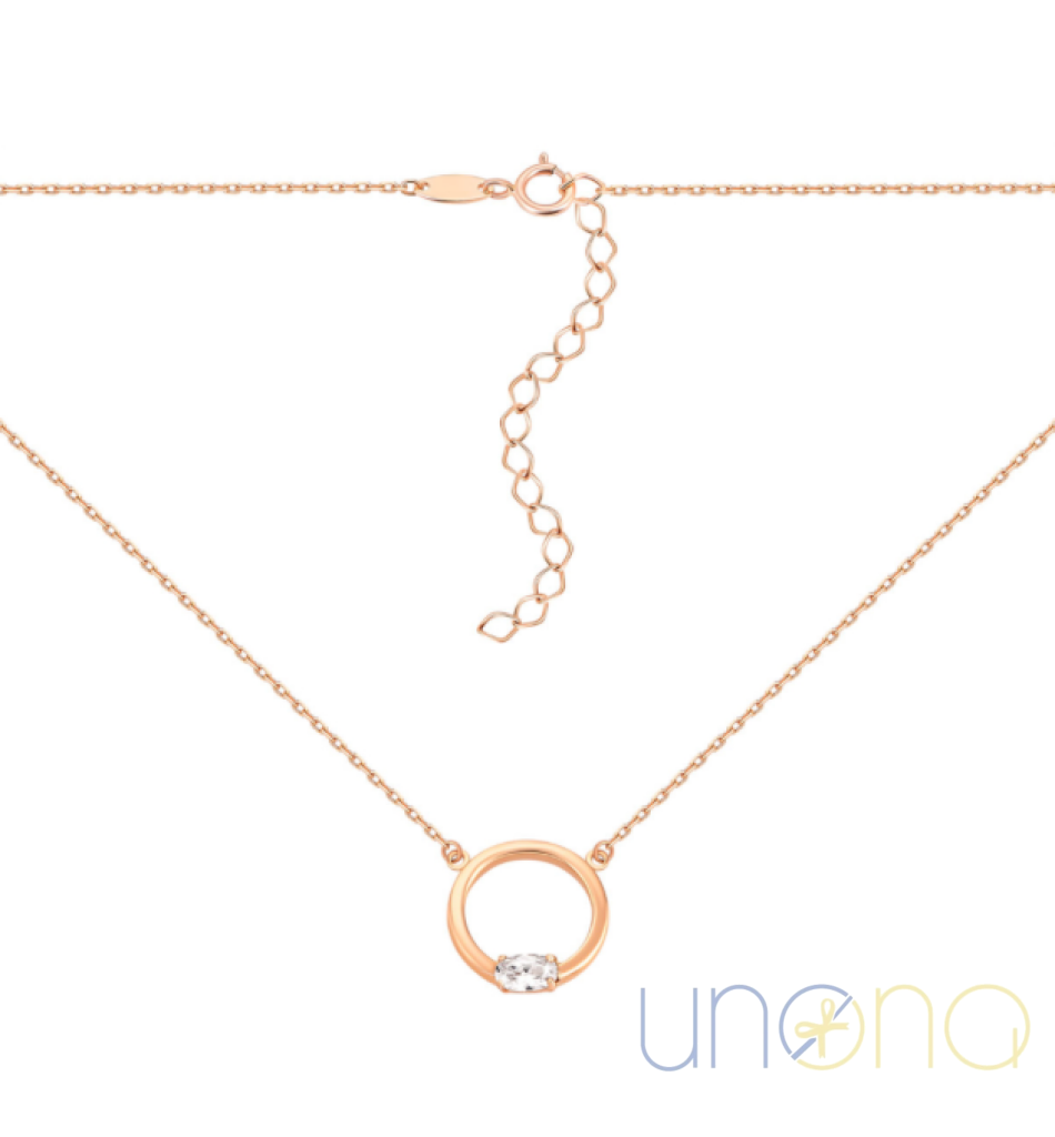 Gorgeous Gold Necklace With A Phianite Stone By Holidays