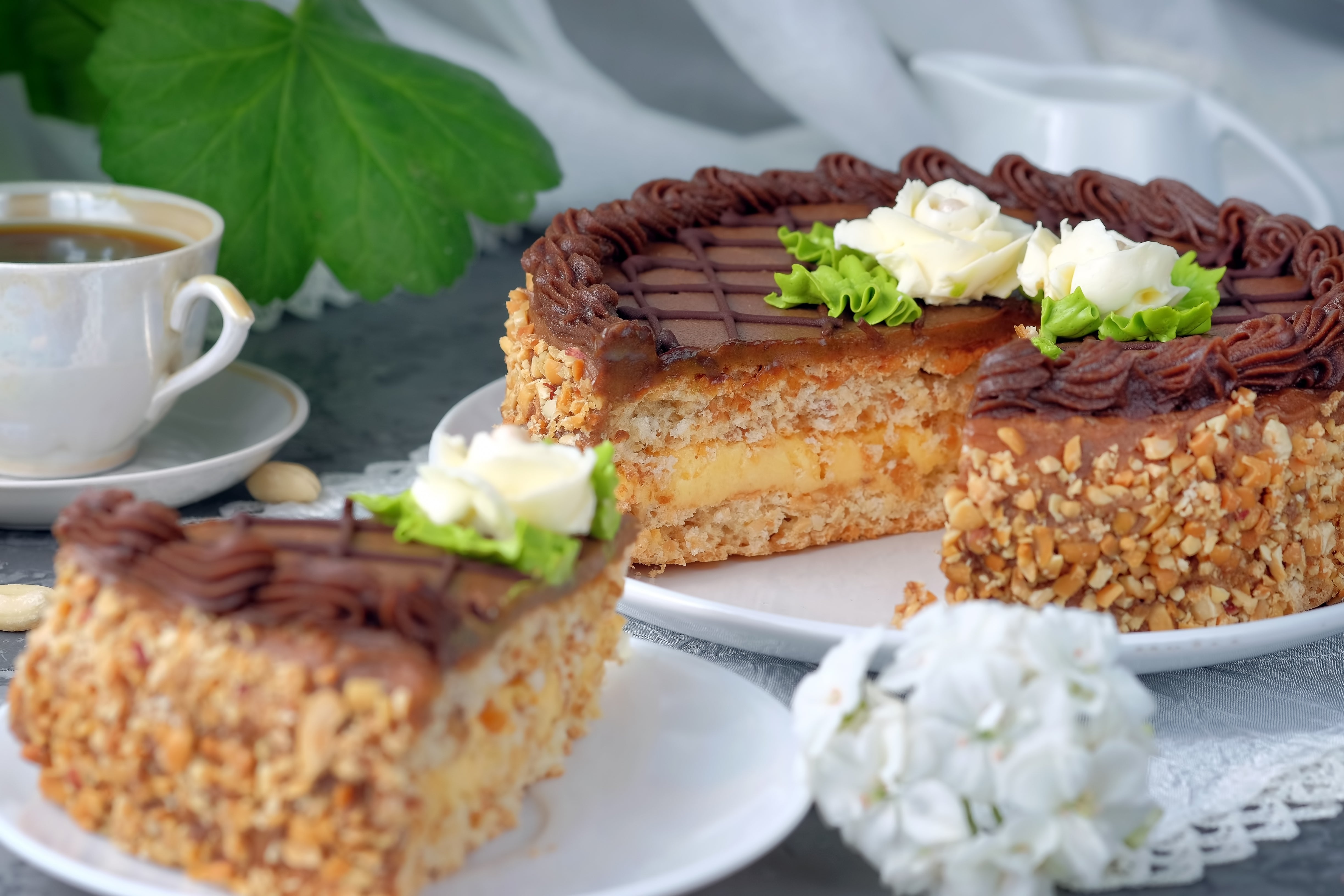 Kyiv Cake with crispy hazelnut meringue and rich buttercream