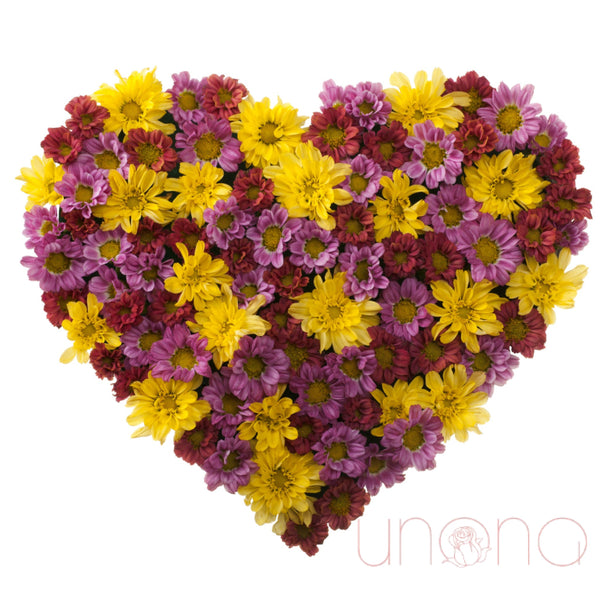 Heart Of Chrysanthemums Arrangement For Her