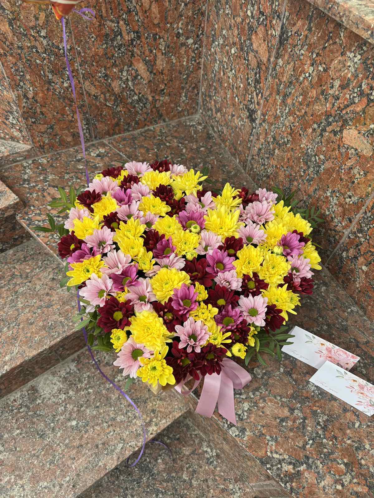 Heart-Shaped Chrysanthemum Arrangement