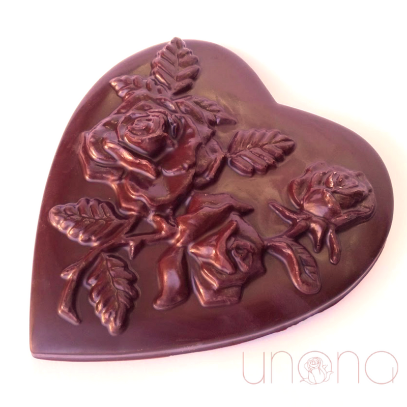 Heart - Shaped Nut & Rose Petal Chocolate Bar By City