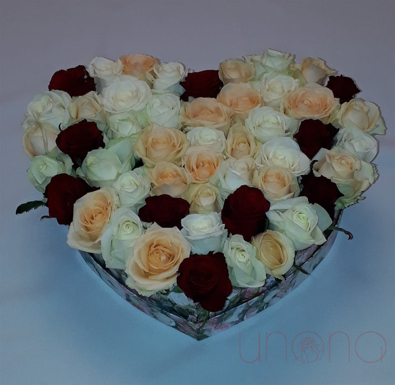 Heart-Shaped Roses Arrangement | Ukraine Gift Delivery.