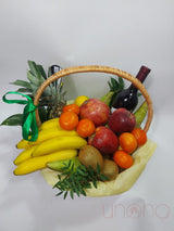 Hot Summer Fruit Basket With Wine By Holidays