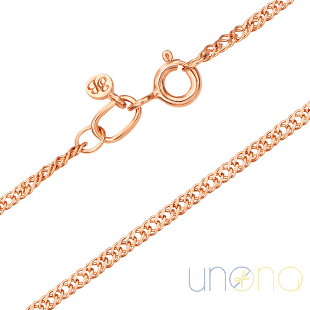 Send gift to Ukraine – red gold chain with Rambo weave