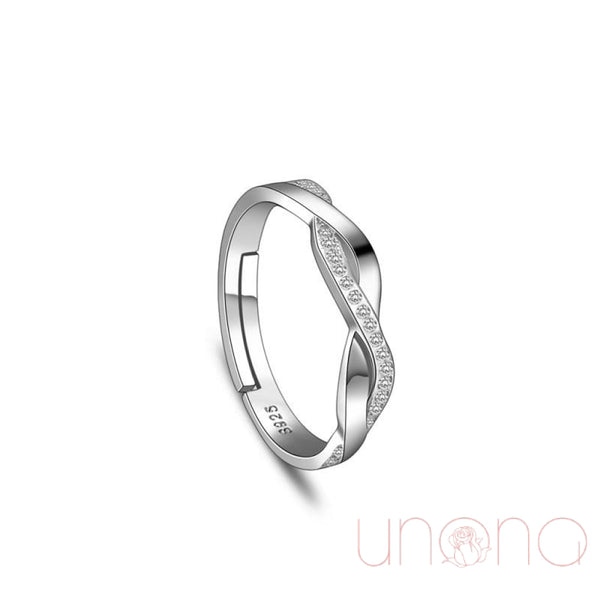 Infinite Love Intertwined Adjustable Silver Ring | Ukraine Gift Delivery.