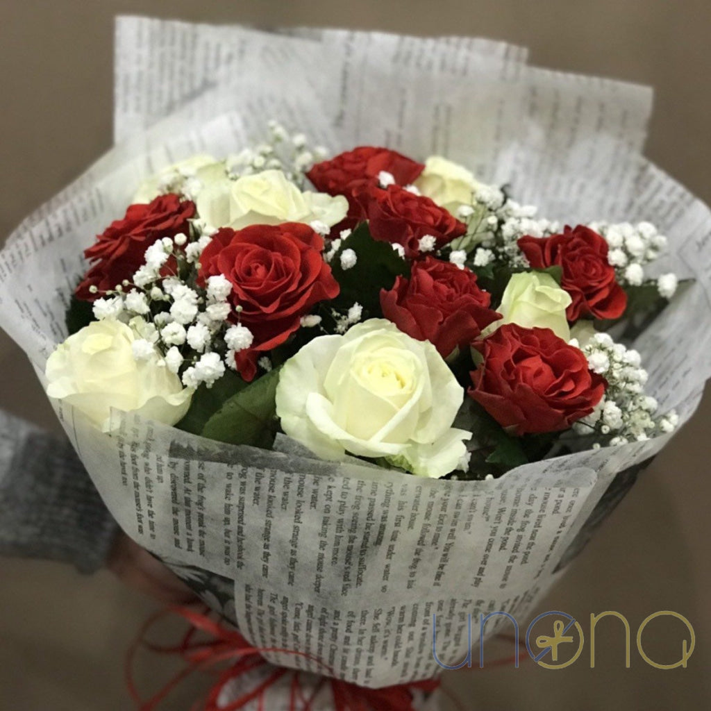 Romantic 13 roses bouquet in Kharkiv Ukraine