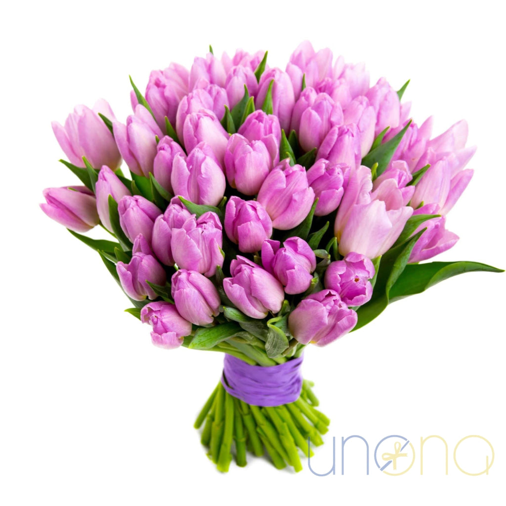 39 lavender tulips bouquet luxury flower delivery Ukraine