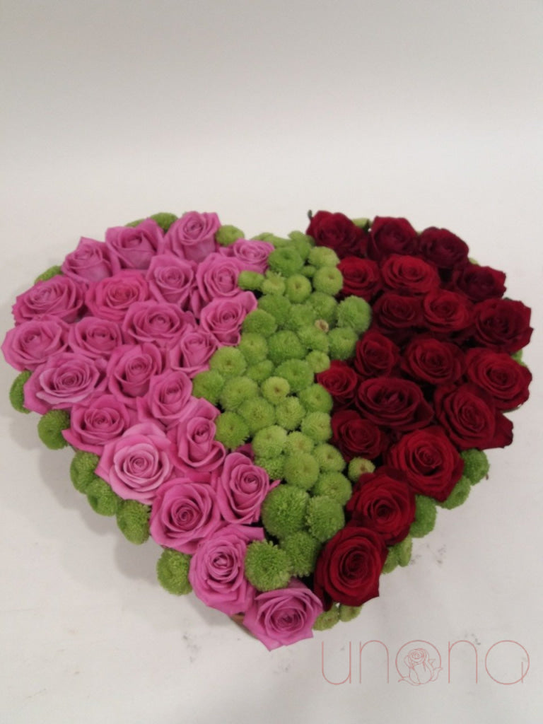 Love In Bloom Heart-Shaped Arrangement | Ukraine Gift Delivery.