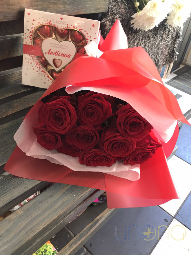 Love You So Much Set – Roses & Chocolates Delivery in Ukraine Roses