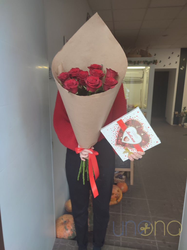 Love You So Much roses and chocolates for Ukrainian women