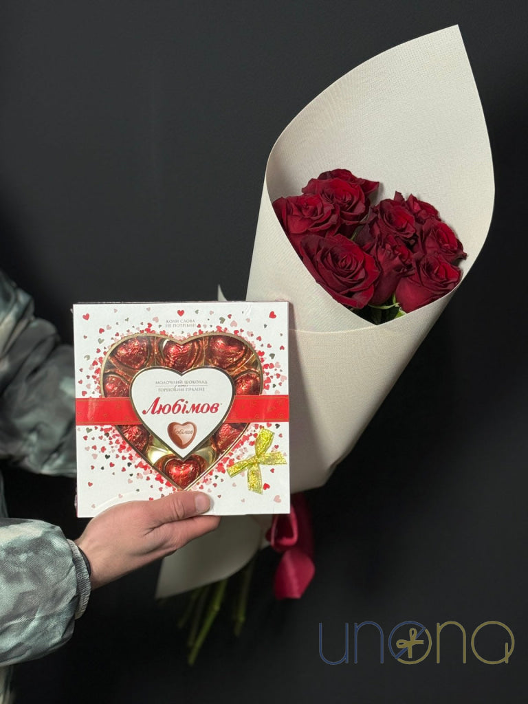 Love You So Much Set – Roses & Chocolates Delivery in Ukraine Roses