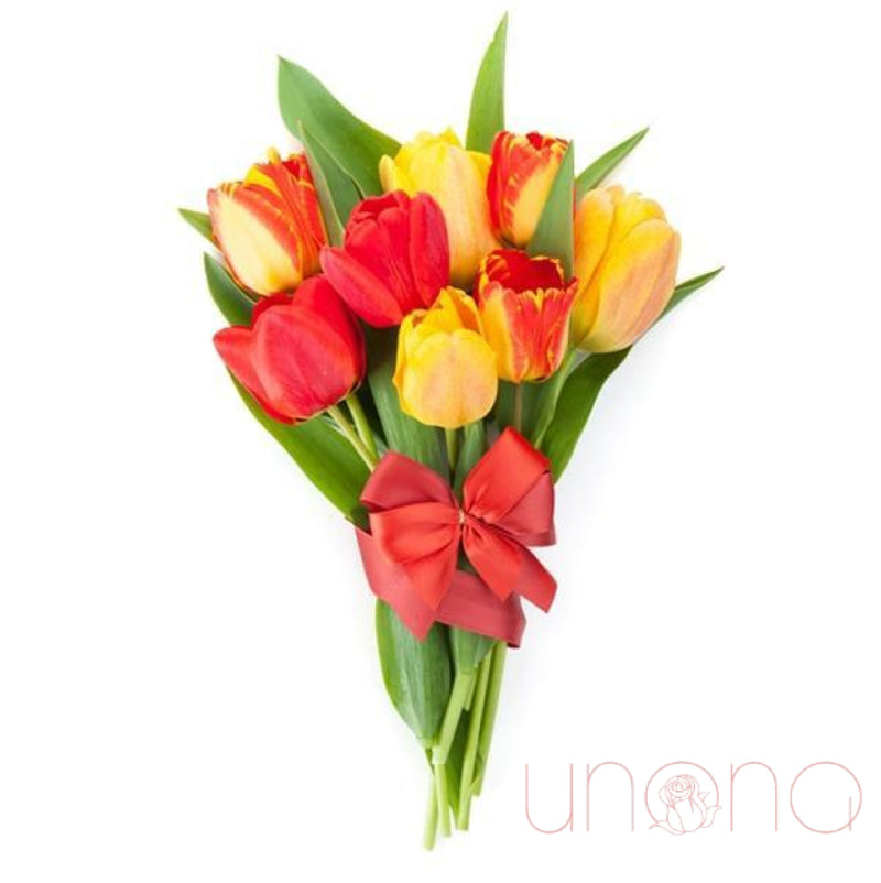 Lovely Multicolored Tulips Bouquet | Send flowers to Ukraine