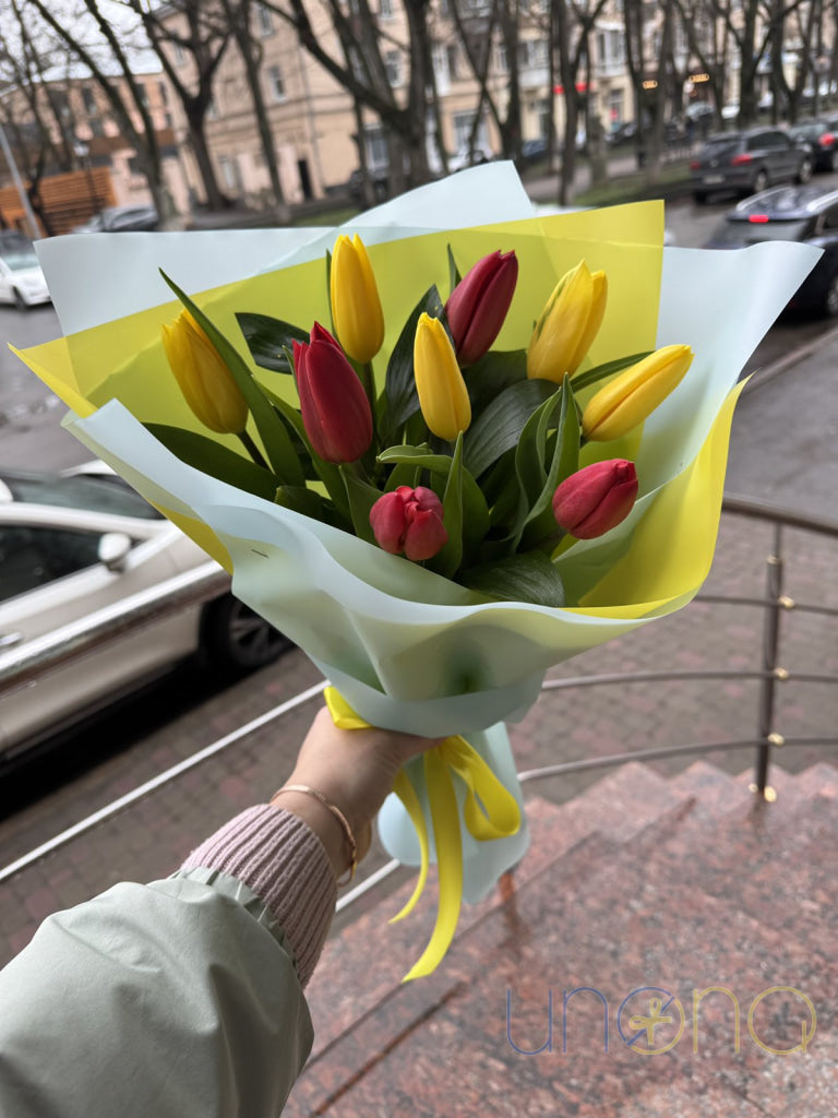 Lovely Multicolored Tulips Bouquet Tulip