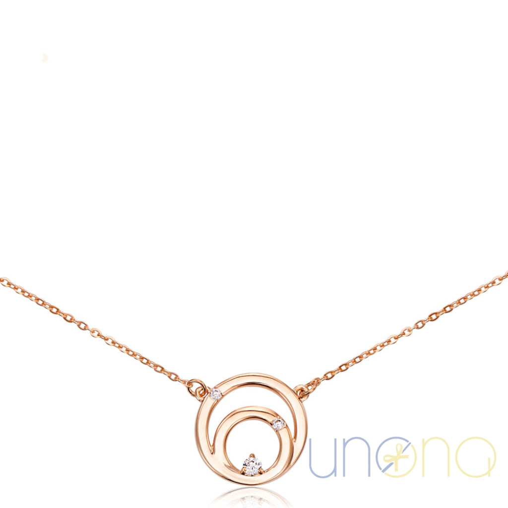 Luxurious Gold Necklace With Phianite Stones 40 Cm