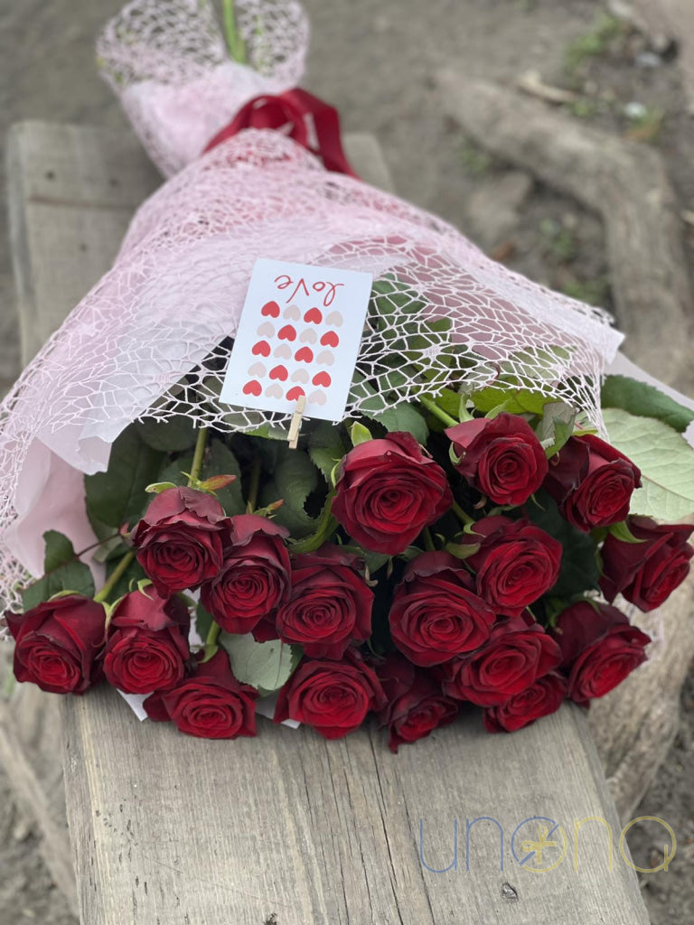 Corporate rose bouquet delivery in Lviv Ukraine