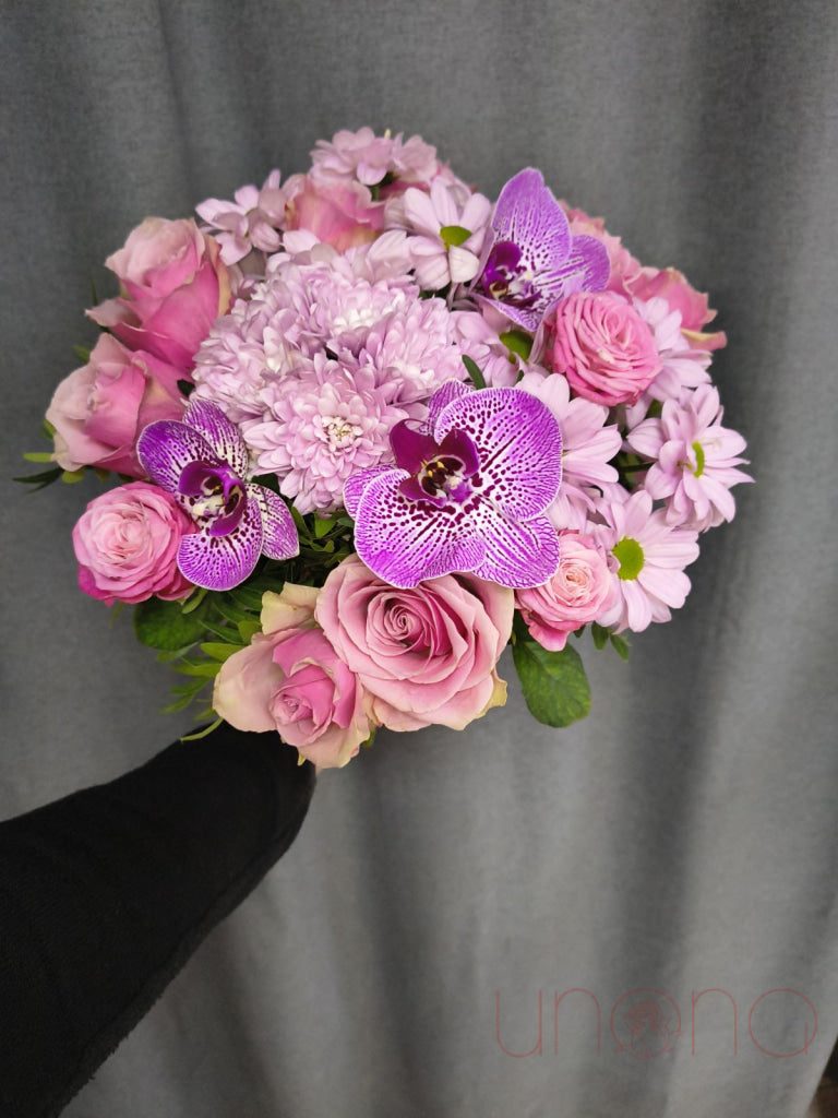 Make Her Day Bouquet – Roses Orchids Asters & Alstroemeria Delivery in Ukraine asters
