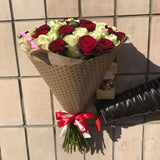 Marvelous Red and White Roses Bouquet | Ukraine Gift Delivery.