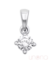 Modern Gold Pendant With Cz White Gold Jewelry