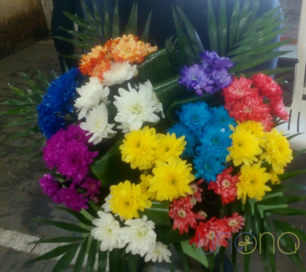 Multicolored Chrysanthemums Bouquet | Ukraine Gift Delivery.