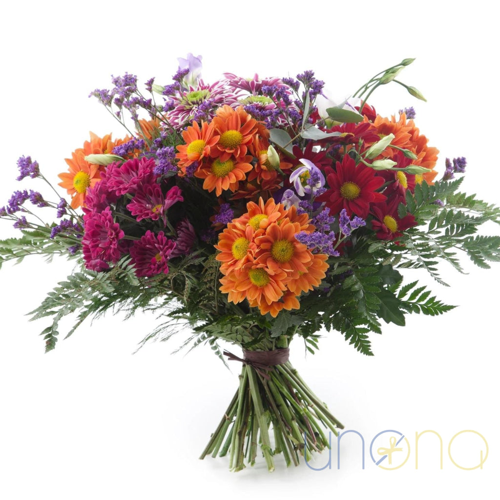 My Baby Girl Bouquet – asters, chrysanthemums & sea lavender – send flowers to Ukraine