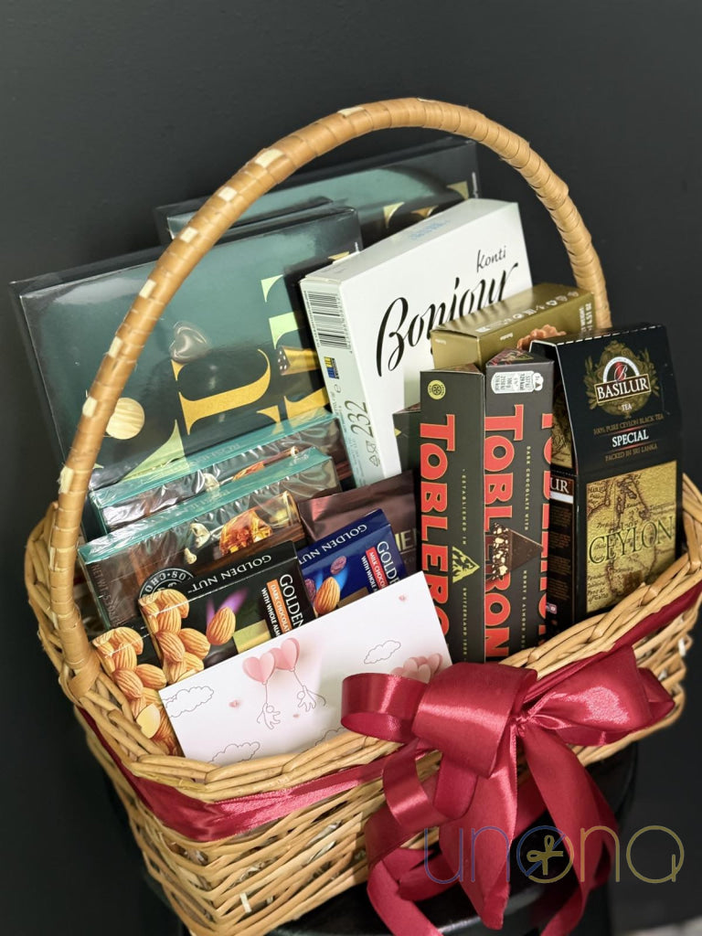Passionate Dark Chocolate Basket By Holidays