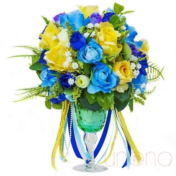 Patriotic Floral Arrangement | Ukraine Gift Delivery.