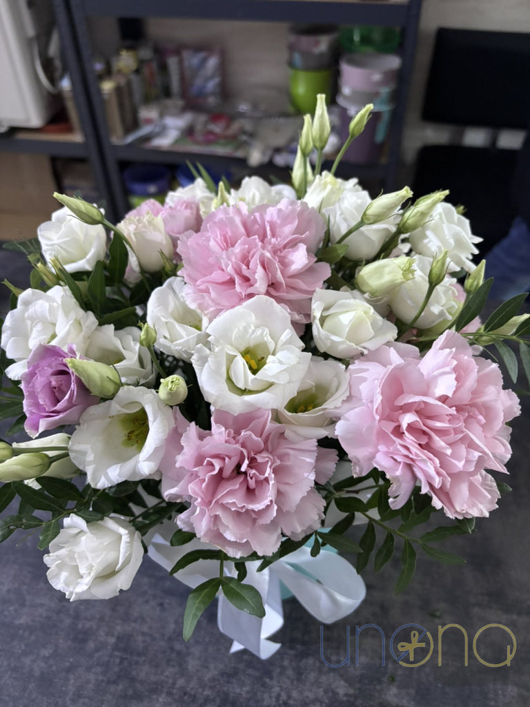 Pink Tenderness Flower Basket Flowers