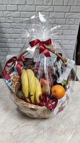 Premium Fruit Basket With Wine By Holidays