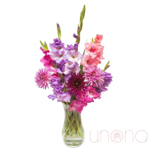 Pretty and Pink Gladioli Bouquet | Ukraine Gift Delivery.