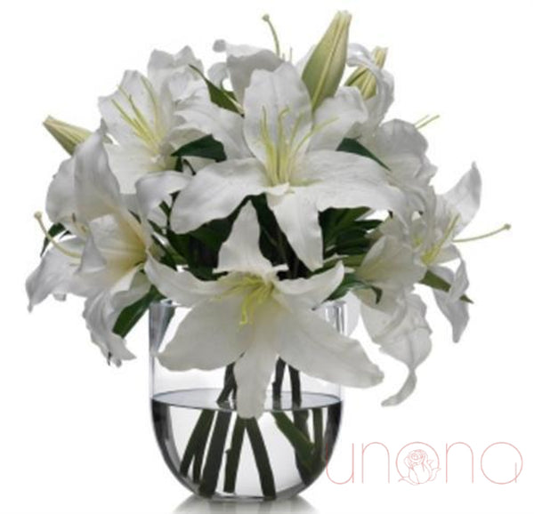 Pretty White Lilies | Ukraine Gift Delivery.