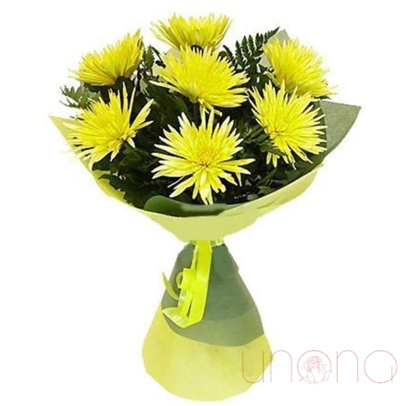 Pure romance 7 Chrysanthemum bouquet | Ukraine Gift Delivery.