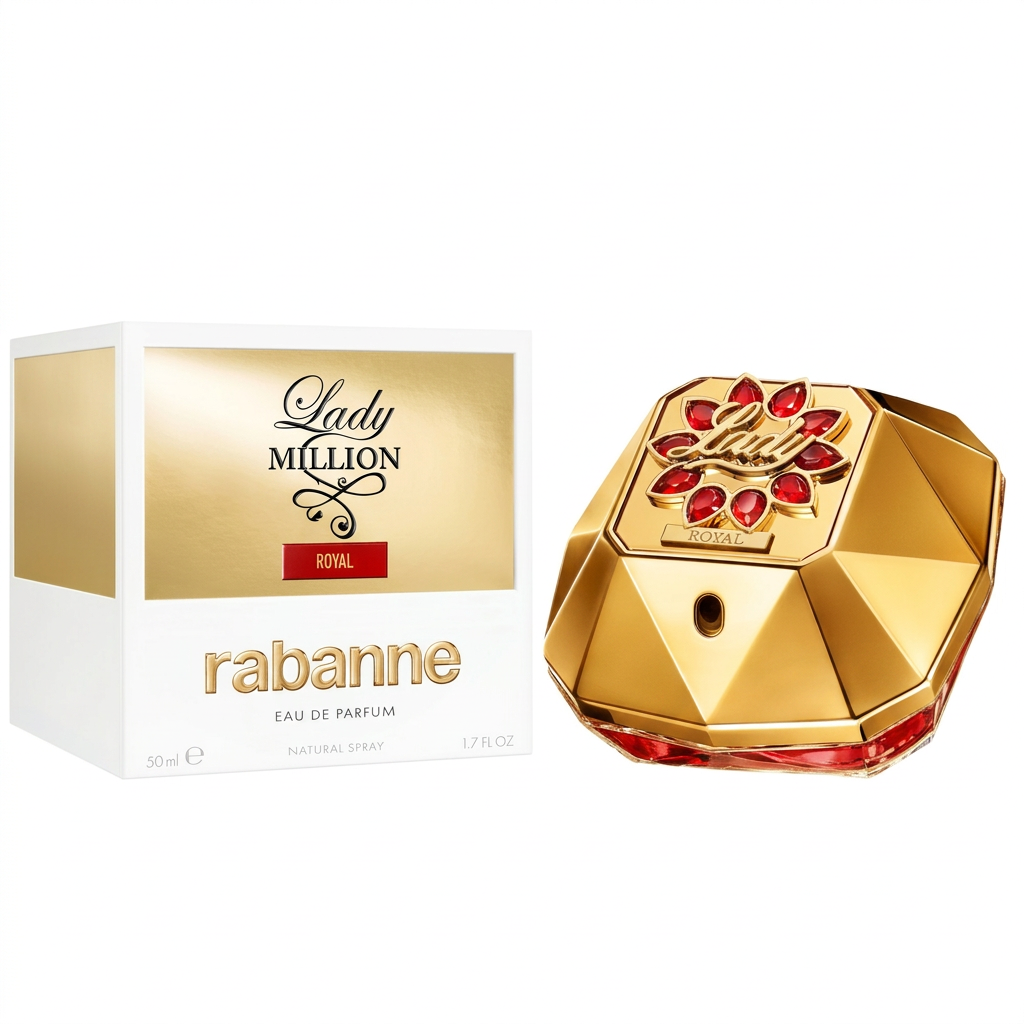Rabbane Lady Million Royal with packaging