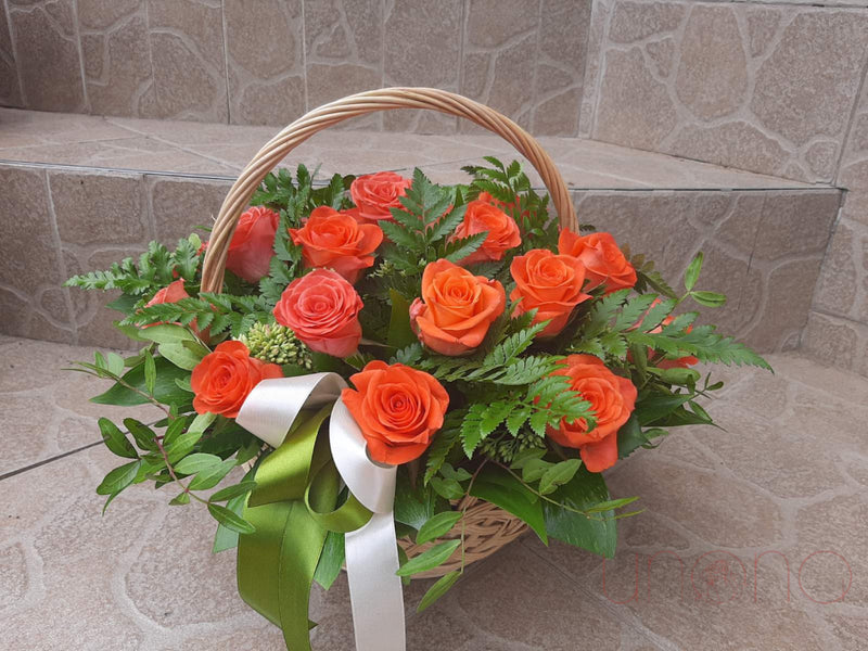 Romantic Flower Basket | Ukraine Gift Delivery.