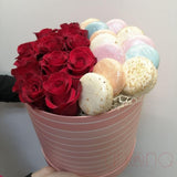 Rose and Macaroons Sweet Box | Ukraine Gift Delivery.