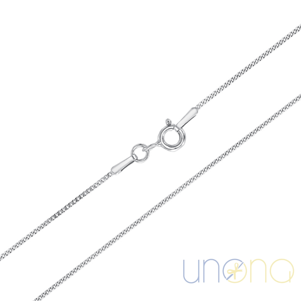 925 sterling silver gourmet chain necklace rhodium plated