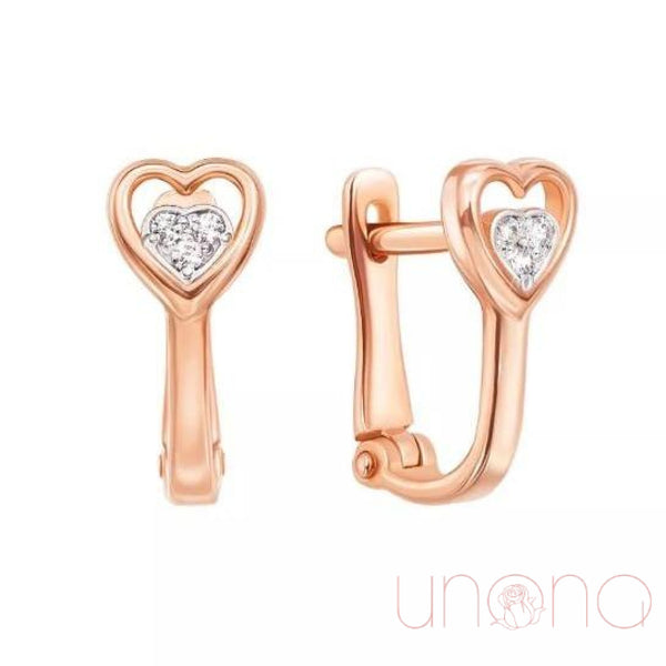 Shining Hearts Gold Earrings | Ukraine Gift Delivery.