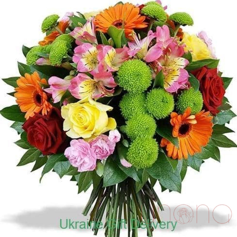 Showy Colours Bouquet | Ukraine Gift Delivery.