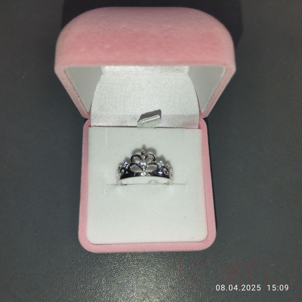 Silver Crown Ring with CZ By Price