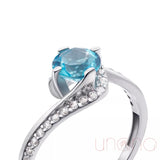 Silver Ring With Aquamarine Stone By Price
