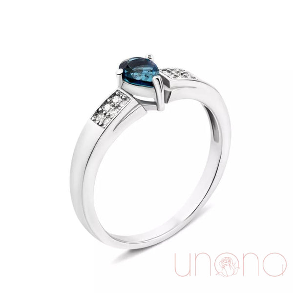 Silver Ring With London Blue Topaz Stone By Price
